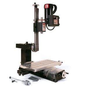 5800 (5810)—Mill with 18" Base, 15" Extended Column Bed, 18" Extended Mill Table, Extra-rigid Column Base, 7" x 13" tooling plate, Y-axis Leadscrew Protection, drill chuck and adjustable zero handwheels
