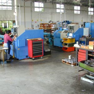 Near the west end of the building are the CNC lathes.